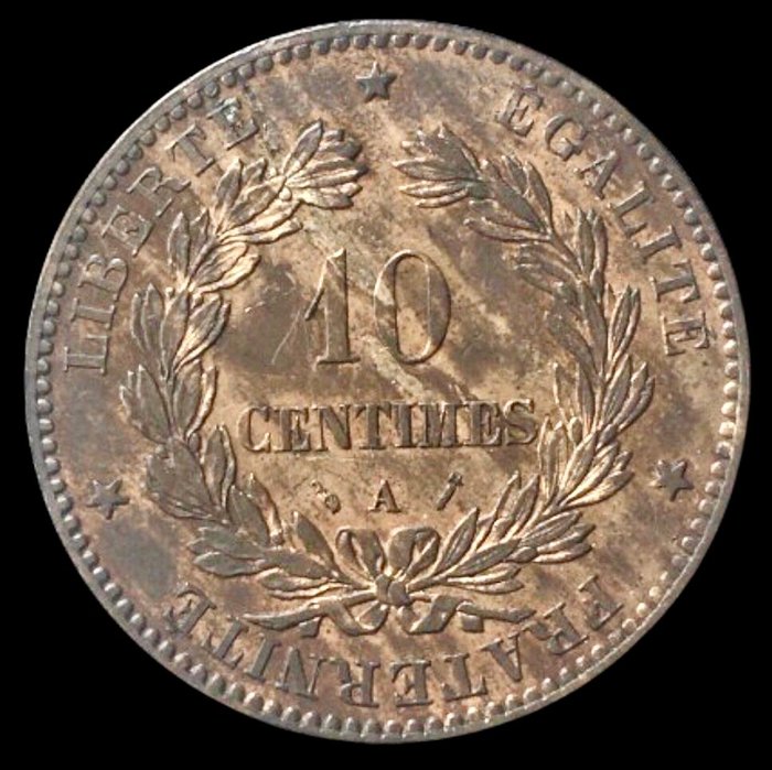 Frankrig. Republic. 10 céntimos - 1882 A - (R740)  (Ingen mindstepris)