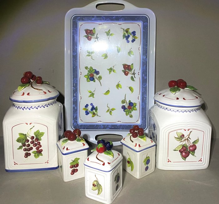 Villeroy  Boch - Fad (6) - Pots à épices ou à confiture - Cottage Charme - Fajance Porcelæn