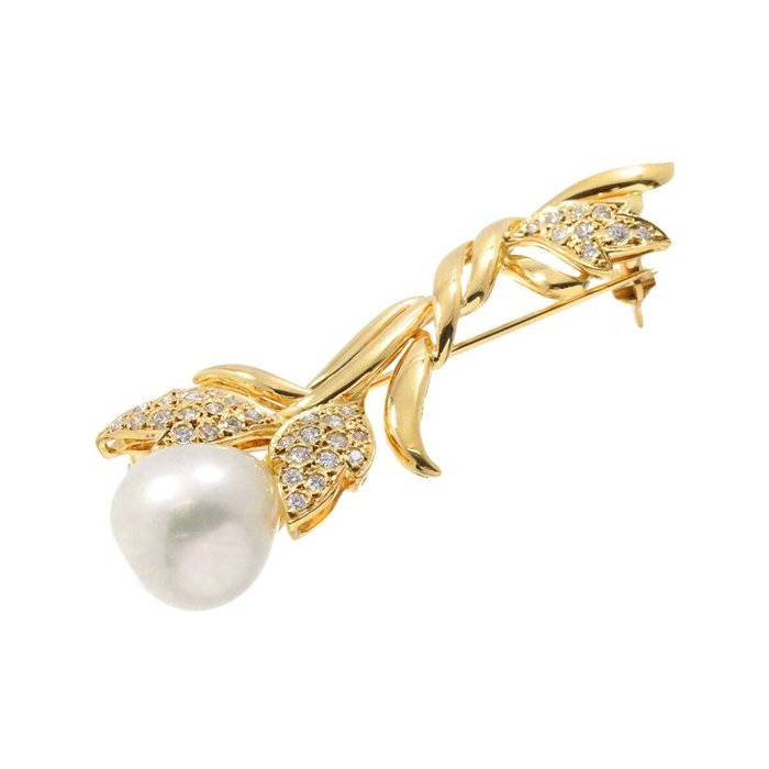 Mikimoto - Broche - 18 kraat Gulguld