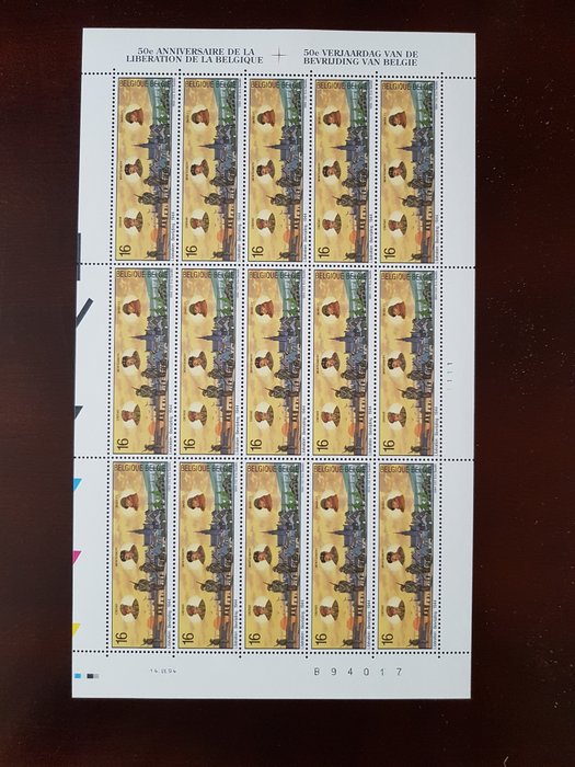 Belgien 1989 - 10 forskellige ark af 15 MNH