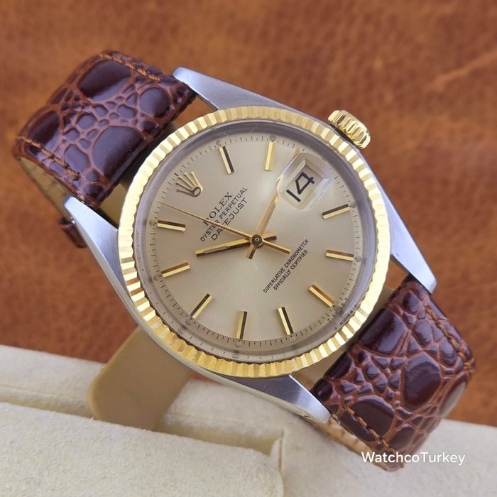 Rolex - Oyster Perpetual Datejust Pie Pan Dial Gold  Steel - Ingen mindstepris - Ref. 1601 - Mænd - 1972