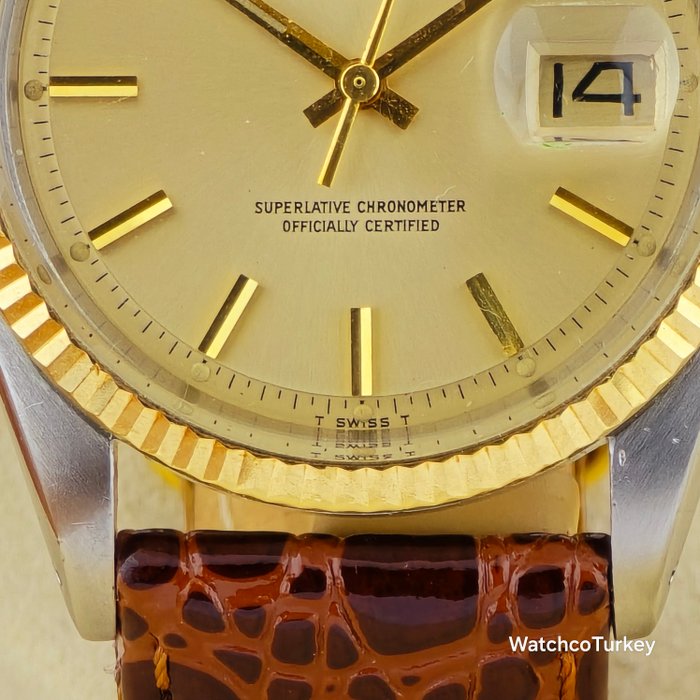 Rolex - Oyster Perpetual Datejust Pie Pan Dial Gold  Steel - Ingen mindstepris - Ref. 1601 - Mænd - 1972