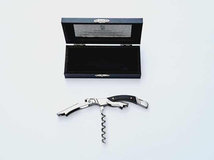 Laguiole - Corkscrew - Black Ebony Wood - style de - Proptrækker - Rustfrit stål