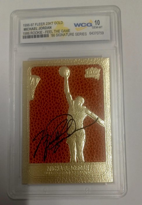 1996/97 Fleer 1986 Rookie Feel the game - '86 signature series Michael Jordan WCG 10 - 1 Graded card