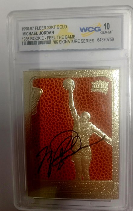 1996/97 Fleer 1986 Rookie Feel the game - '86 signature series Michael Jordan WCG 10 - 1 Graded card