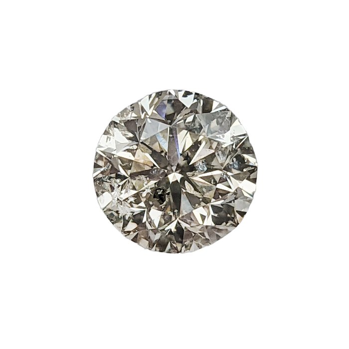 1 pcs Diamant  (Natur)  - 1.50 ct - Rund - K - SI2 - International Gemological Institute (IGI)