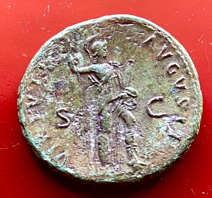 Romarriket. Domitian (AD 81-96). As AD 90-91 VIRTVTI AVGVSTI