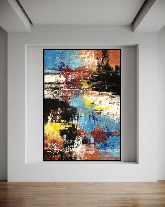 Dam Domido (1959) - Abstraction d'automne NO RESERVE XXL