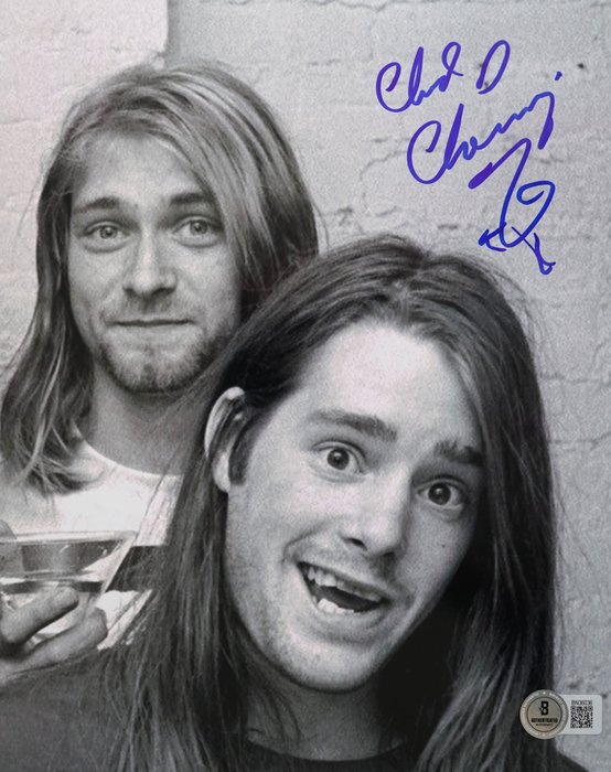 Nirvana Chad Channing - Signeret foto af Chad Channing - Beckett COA