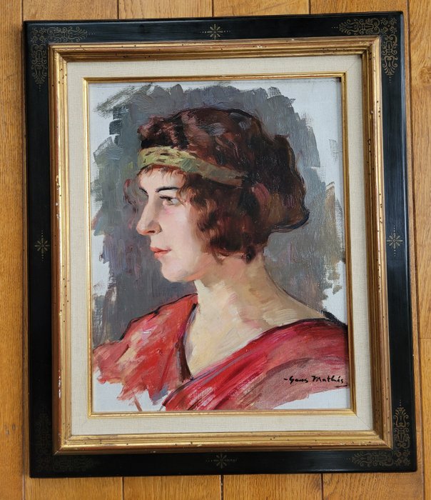 Hans Mathis (XX) - Portrait de femme à l'antique