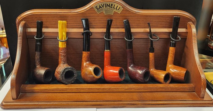 Savinelli ( porta pipe + 7 pipe) - Pipe - Egetræ -  (8)