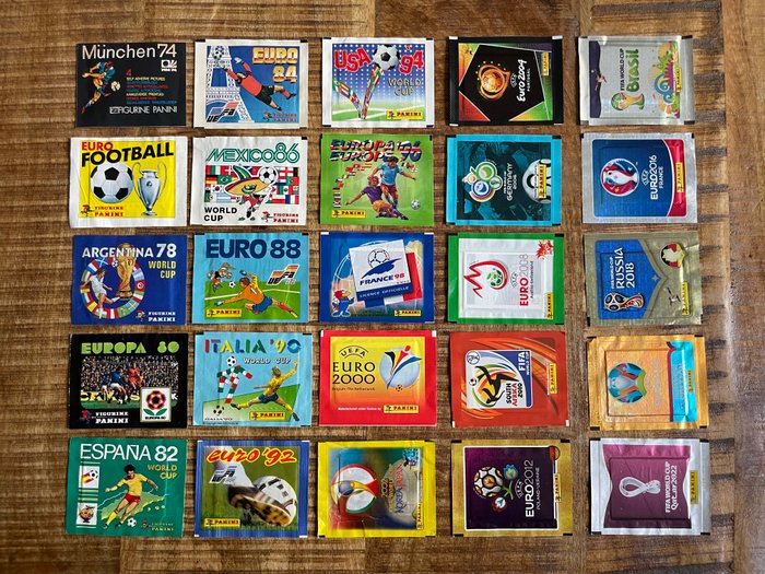 Panini - World Cups / EC / Euro Football - 1974 to 2020 - 25 Booster pack