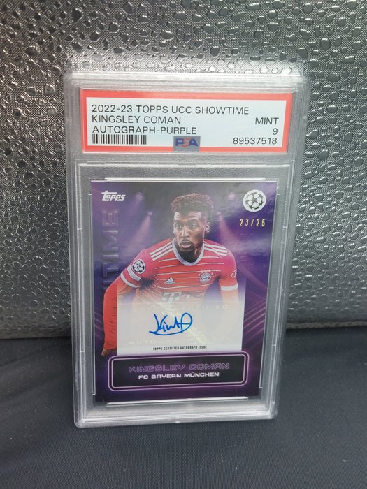 2022/23 Topps UCC Showtime Kingsley Coman - Non graded higher POP 1 Autographed PSA 9 Graded card