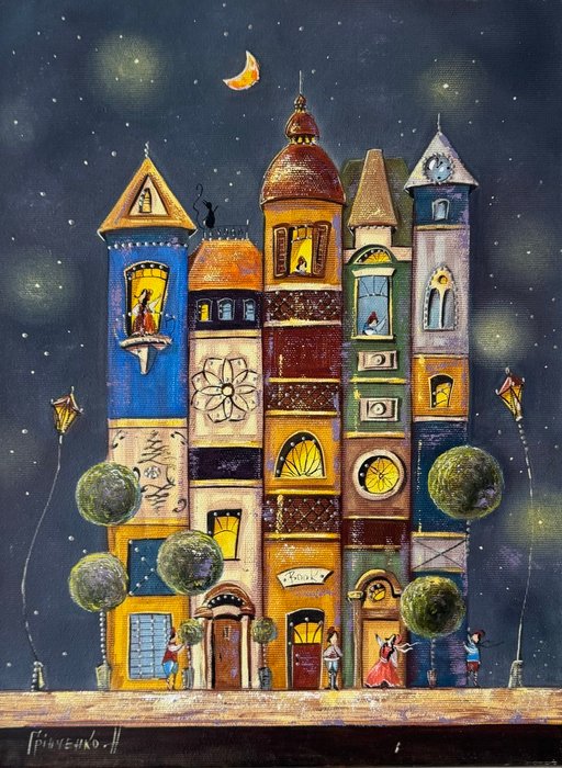 Grinchenko Nataly - Town in a bookshelf