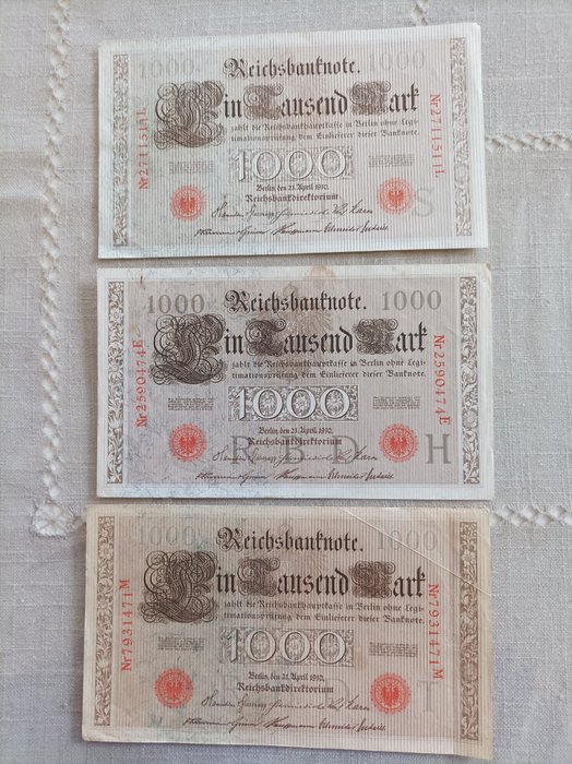 Tyskland. - 39 banknotes - various dates  (Ingen mindstepris)