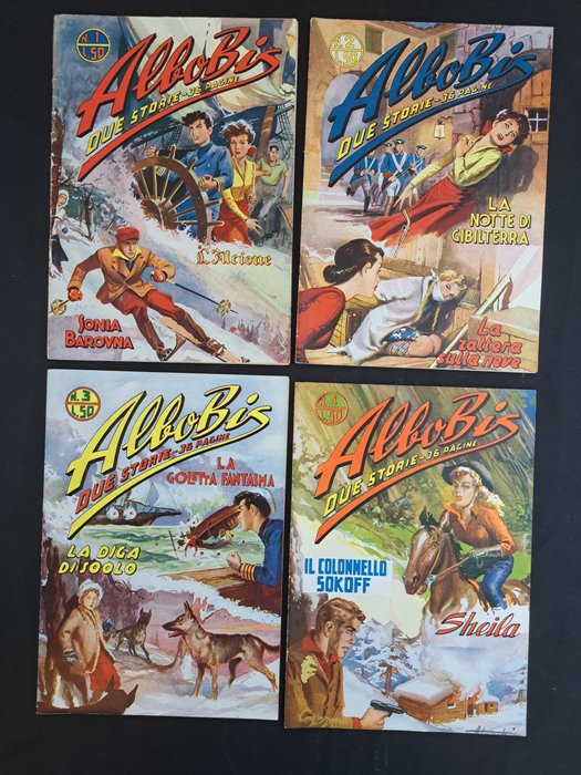 Albo Bis nn. 1/24 - Serie Completa - 24 Comic - Første udgave - 1950