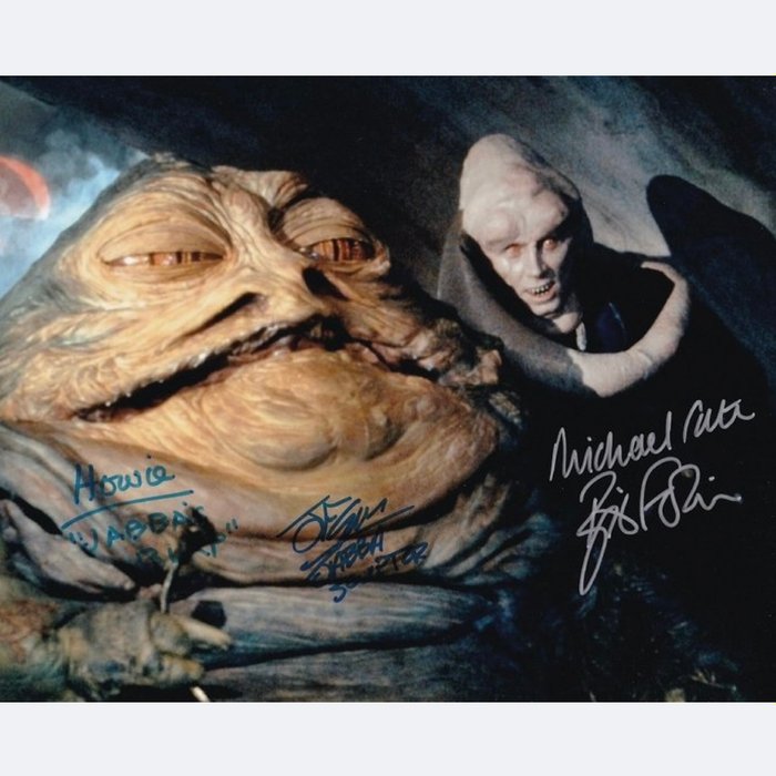 Star Wars - Signed by 3 - Michael Carter (Bib Fortuna), John Coppinger (Jabba Sculptor) and Howie Hammermann