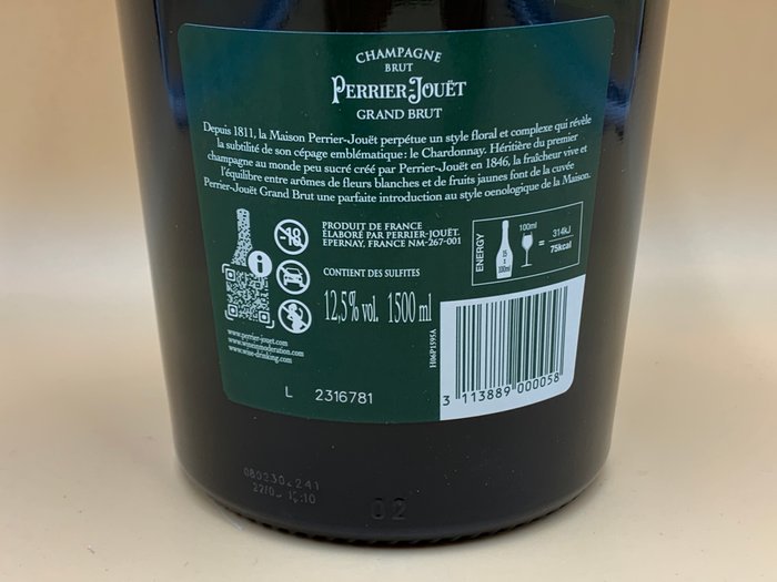 Perrier-Jouët, Grand Brut - Champagne - 1 Magnum (1,5 L)