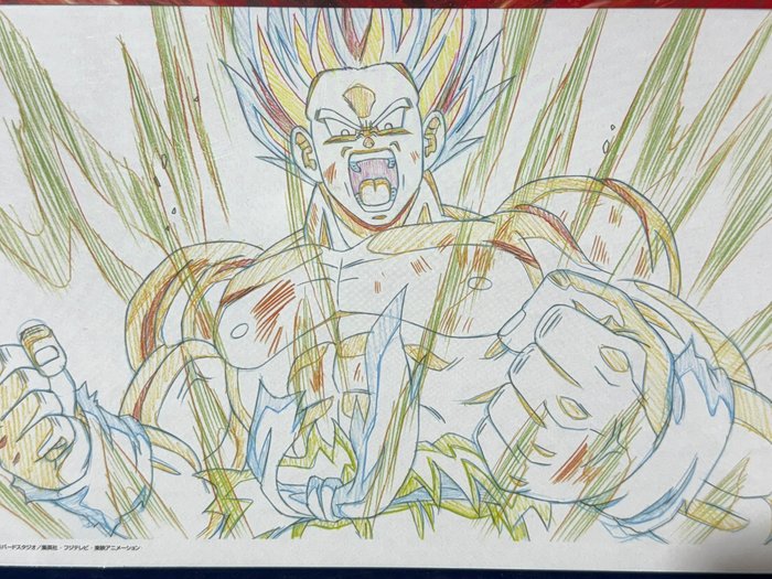 Dragon Ball Z, Akira Toriyama - 2 Original animationstegning replika, begrænset oplag med Toei-stempel (mærket)