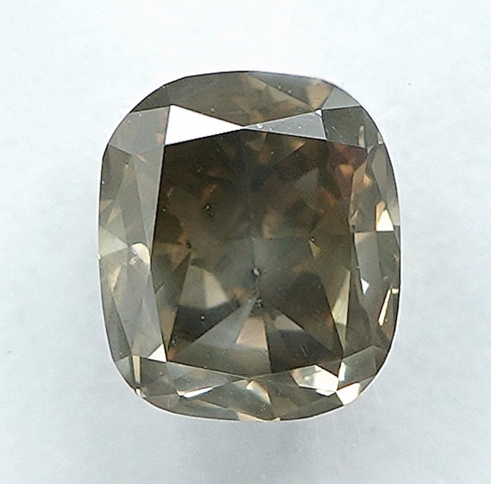 1 pcs Diamant  (Naturfarvet)  - 1.06 ct - Fancy Grålig Gul - SI2 - International Gemological Institute (IGI)