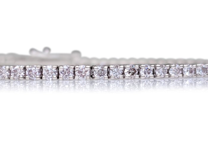 Armbånd - 14 karat Hvidguld -  2.75ct. tw. Lyserød Diamant (Naturfarvet) - Pink - GCI