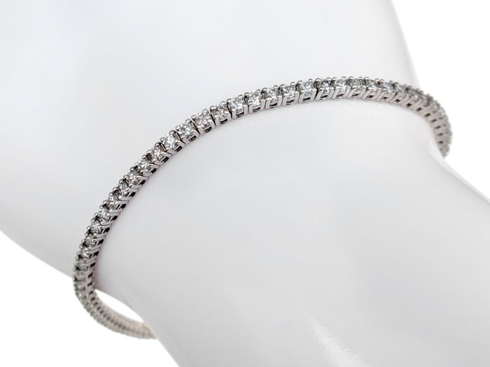 Armbånd - 14 karat Hvidguld -  2.75ct. tw. Lyserød Diamant (Naturfarvet) - Pink - GCI