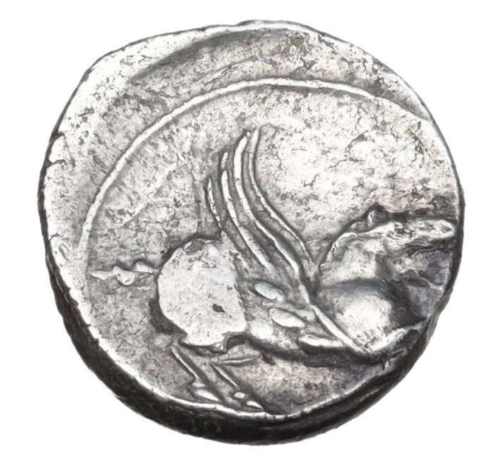 Romerska republiken. Q. Titius, 90 f.Kr.. Denarius  (Ingen mindstepris)