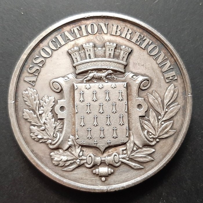 Frankrig Third Republic (1870-1940) Silver medal 1880 Association Bretonne - Congrès de Quintin