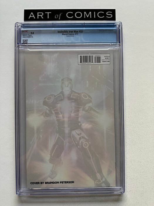 Invincible Iron Man #33 - Tron Variant Cover - CGC Graded 9.8 - 1 Graded comic - Første udgave - 2011