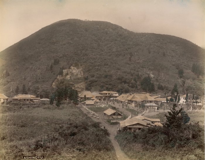 Yokohama School Kusakabe Kimbei Farsari - 5 vues/scènes du Japon temples paysages