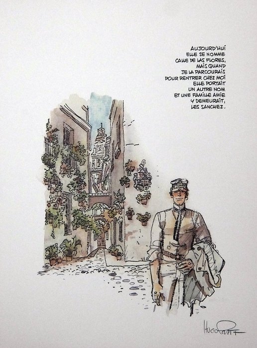 Pratt, Hugo - 1 Offset Print - Corto Maltese - Cordoba ed. francese