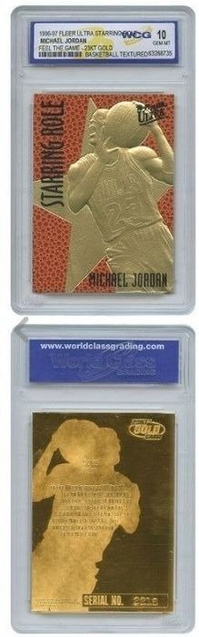 1996/97 Skybox -  Michael Jordan - 6x 23KT Gold Cards - WCG 10 GEM MINT USA Basketball - 6 Card - Næsten så god som ny (NM)