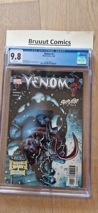 Venom #4 Venom Shiver part 4 - Sam Keith Cover - CGC Graded 9.8 - White Pages - 1 Graded comic - Første udgave - 2003