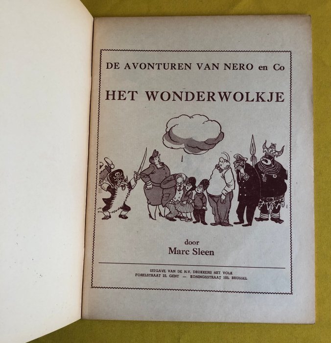 Nero - Het wonderwolkje - N.V. Het Volk 1ste reeks - 1 Album - Første udgave - 1960