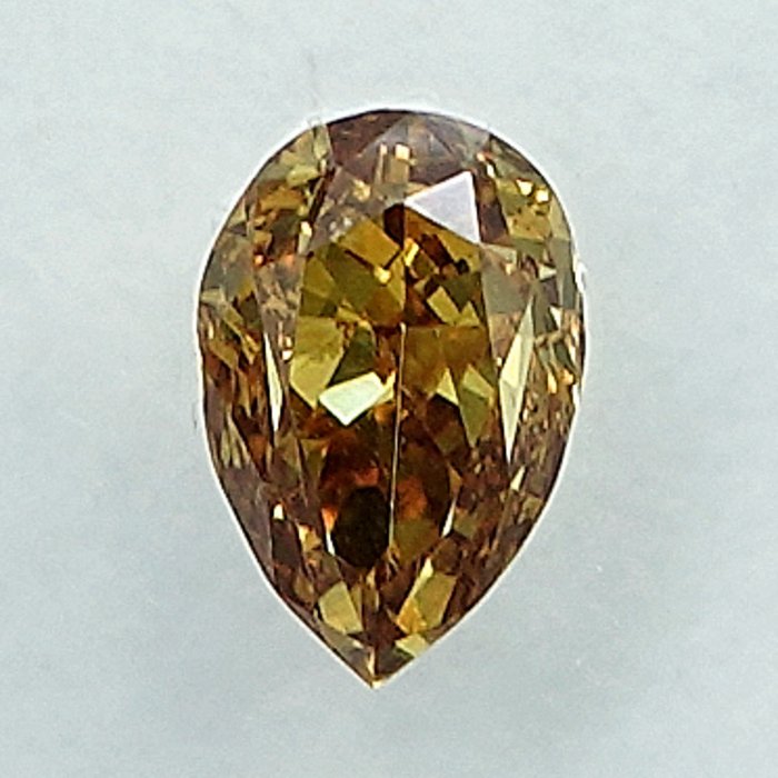 1 pcs Diamant  (Naturfarvet)  - 0.22 ct - Fancy Brunlig Gul - VS2 - International Gemological Institute (IGI)