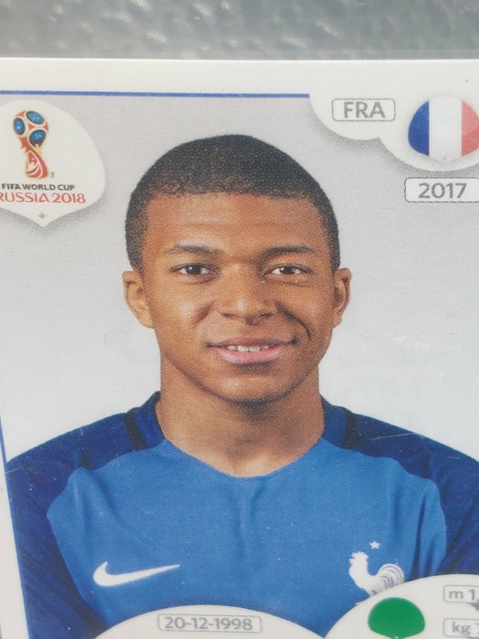 2017/18 Panini World Cup Russia 2018 - World Cup rookie Kylian Mbappé #209 PGi 10 - 1 Graded sticker