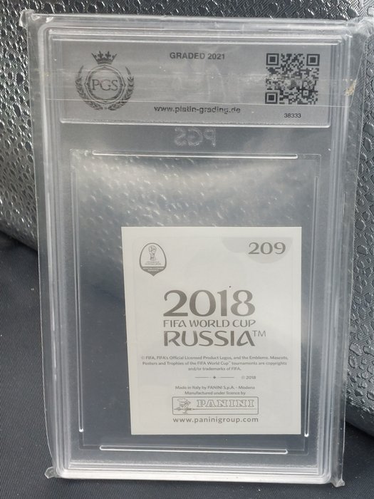 2017/18 Panini World Cup Russia 2018 - World Cup rookie Kylian Mbappé #209 PGi 10 - 1 Graded sticker