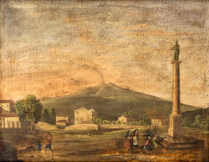 Scuola Siciliana (XVIII-XIX) - Veduta dell’Etna