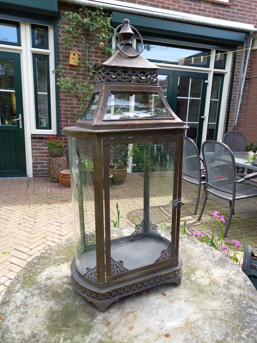 "Large Candle Lantern" 64 cm - Lanterne - Glas Metal