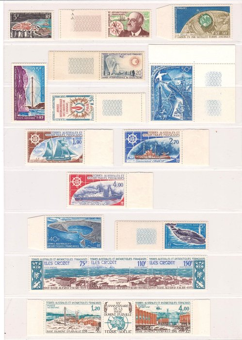 Franske sydlige og antarktiske lande  - TAAF French Southern and Antarctic Lands udvalg af forskellige år med MNH Air Mail** - No Reserve Price