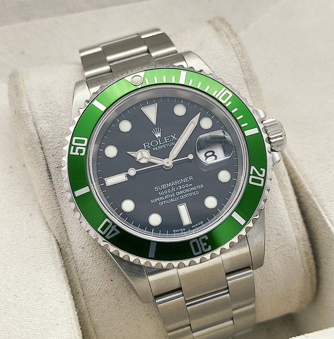 Rolex - Submariner Date Anniversary Green 'Kermit' - 16610T - Mænd - 2004