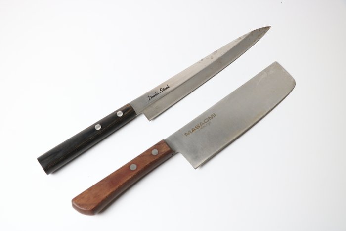 "刀 KATANA"   柳刃 Yanagiba ,  薄刃 Usuba , - Køkkenkniv - Kitchen knife set - Stål - Japan