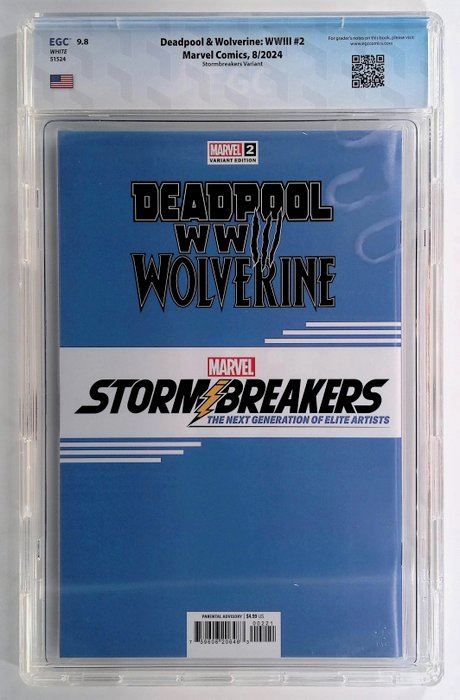 Deadpool  Wolverine: WWIII #2 - EGC graded 9.8 - 1 Graded comic - 2024