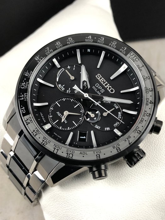 Seiko - Astron GPS Solar Chronograph - Ingen mindstepris - SBXC011 - Mænd - 2011-nu