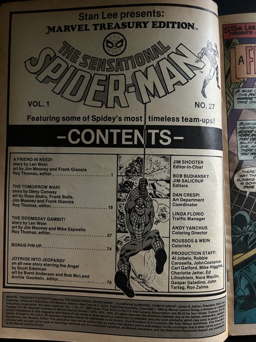 Spider-Man Marvel Treasury Edition 02930 - Marvel Treasury Edition - 1 Album Comic - Første udgave - 1980