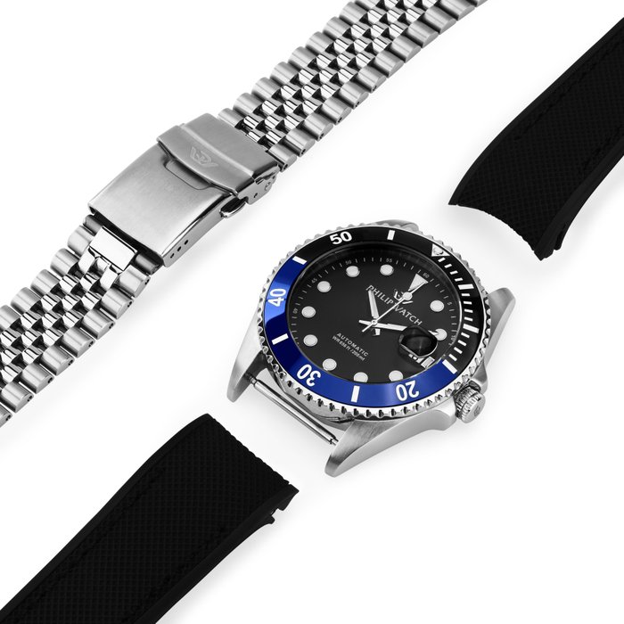 Philip Watch - Caribe Diving - SPECIAL PACK with additional silicone strap - 200 M - Swiss Made - Sapphire crystal - Mænd - 2020+