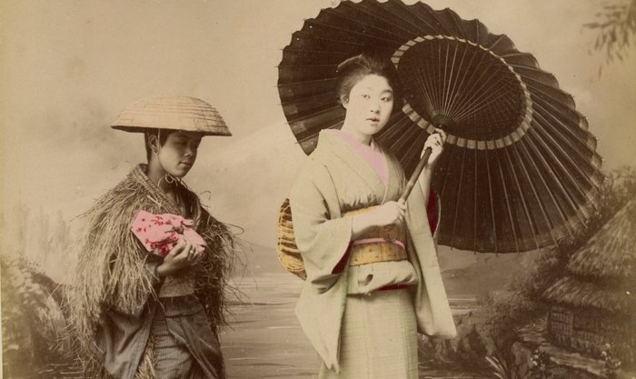 Kusakabe Kimbei, Farsari et divers Yokohama School - "Lady and Boy"