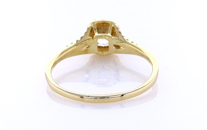 Ring - 14 karat Hvidguld -  1.10ct. tw. Diamant (Naturfarvet) - Diamant