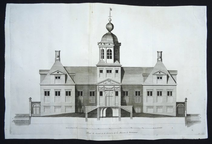 Holland - Wassenaar, Rijksdorp; Pieter Post - Faces de devant et de derriere de la Maison de Ryxdorp - 1661-1680