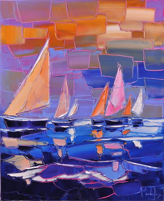 Caroline Mandrafina - Les voiles en mer calme - No reserve